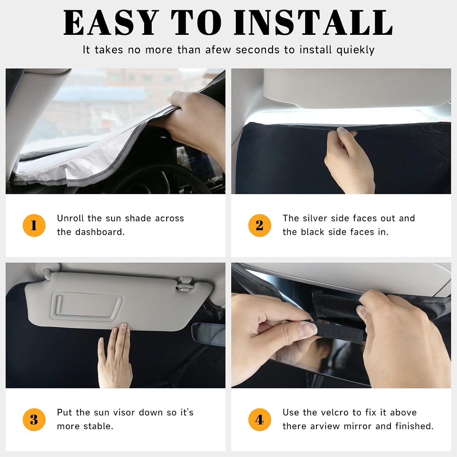 Detalle 2 de PeakPurit Windshield Sun Shade for Lexus RX 2016–2022
