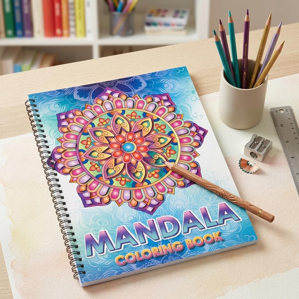 Thumbnail 3 de Pobuu Mandalas Colouring Books for Adults – Unique Mandala Patterns, Spiral Bound