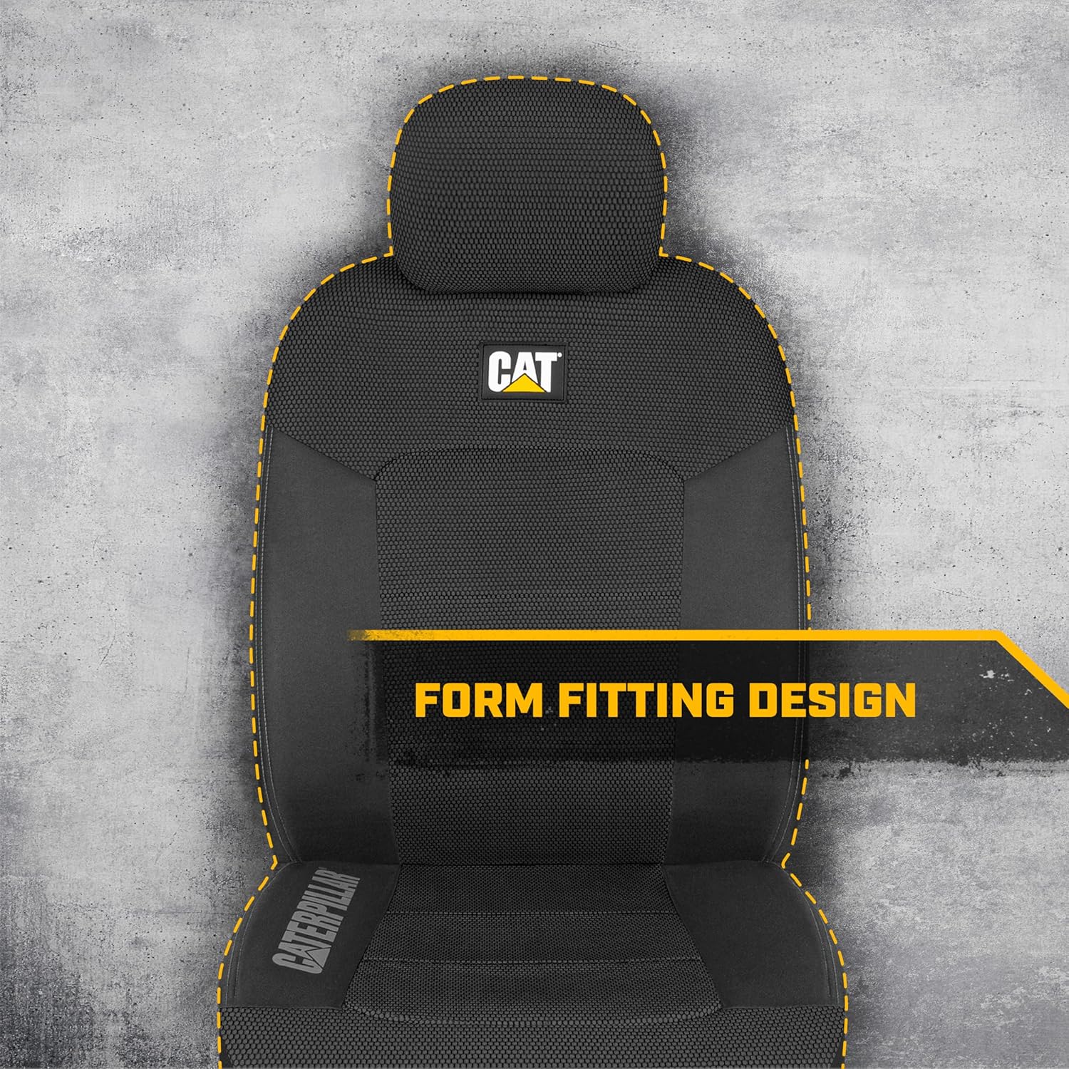 Thumbnail 5 de Cat MeshFlex Universal Front Seat Covers (Set of 2) with Breathable Mesh Back – Black
