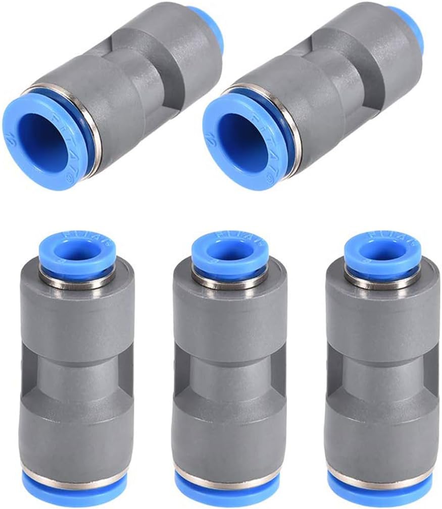 TA-VIGOR 12mm to 8mm Straight Union Push to Connect Fittings (5 Pack)