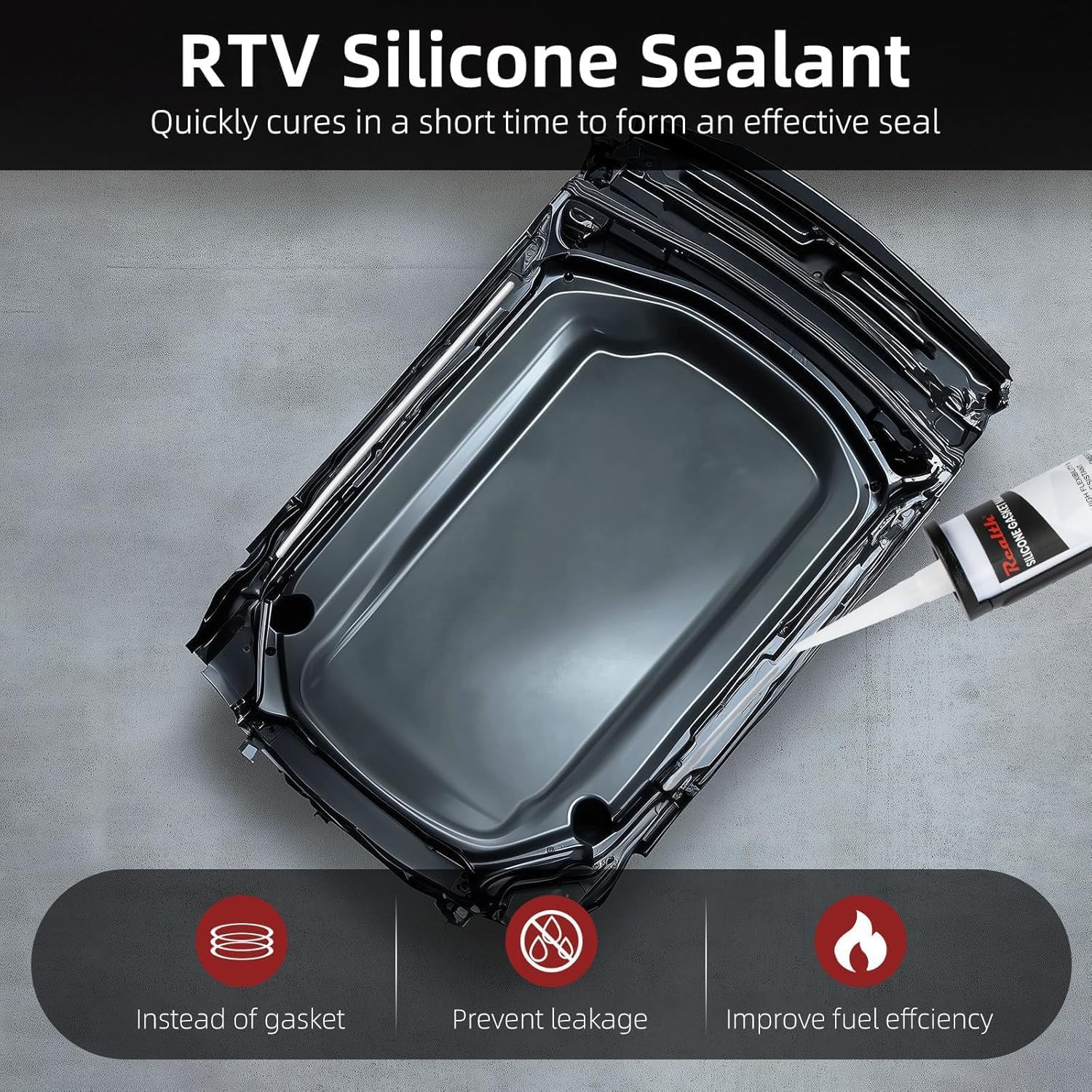 Thumbnail 3 de Realth Hochtemperatur Silikon Dichtmasse Transparent 368g