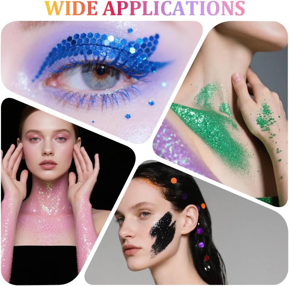 Detalle 1 de AOOWU Gel Glitter per viso e corpo 15g ðŸŽ
