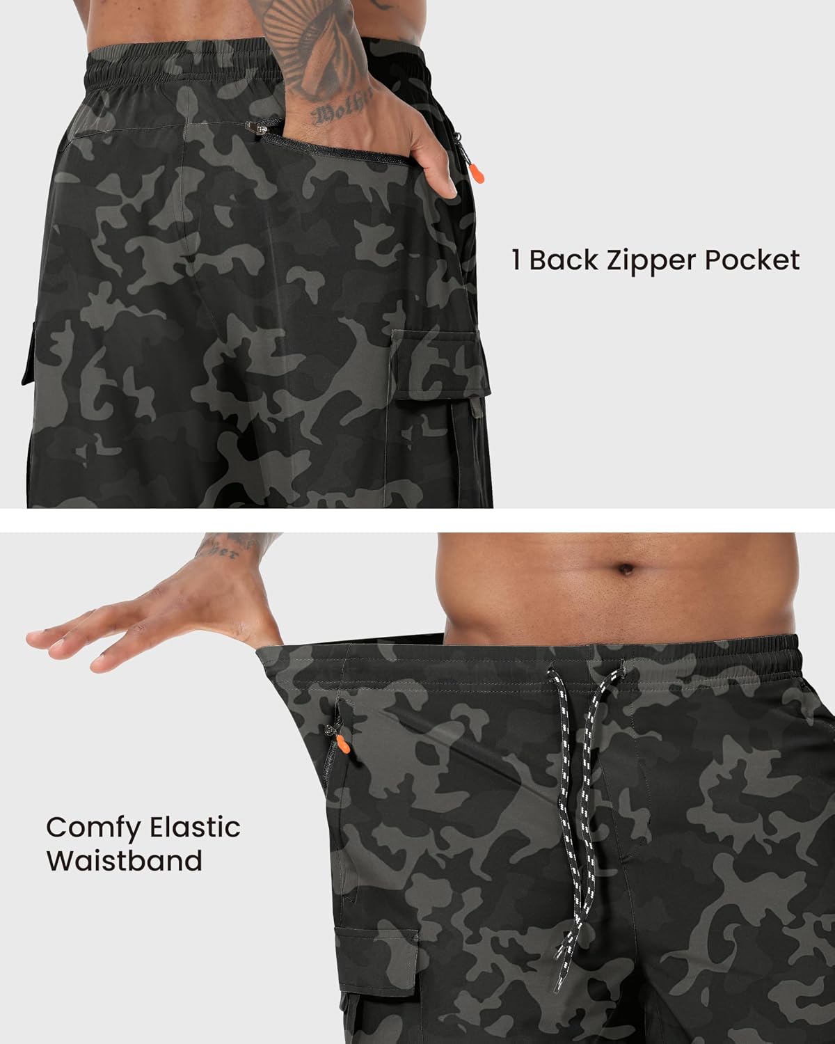 Detalle 1 de Men's Cargo Shorts Quick Dry Stretch 5 Pockets