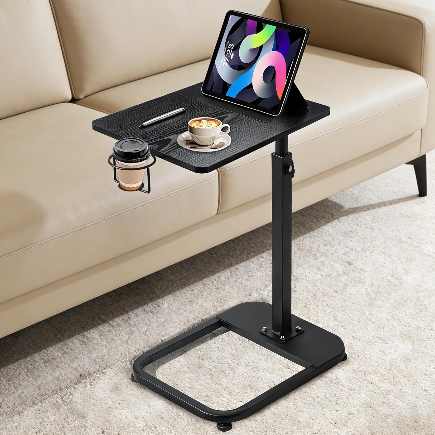 Detalle de Facka C-Shaped TV Tray Table, 18–32-Inch Height