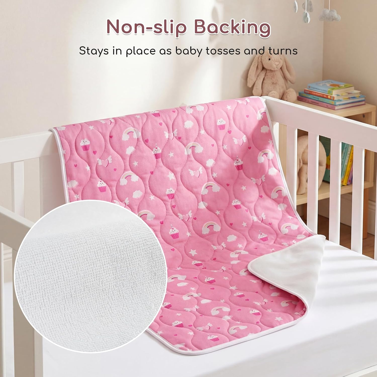 Thumbnail 6 de Yukkidds 2 Pack Potty Training Bed Pads (75 x 90 cm, Pink Unicorn)
