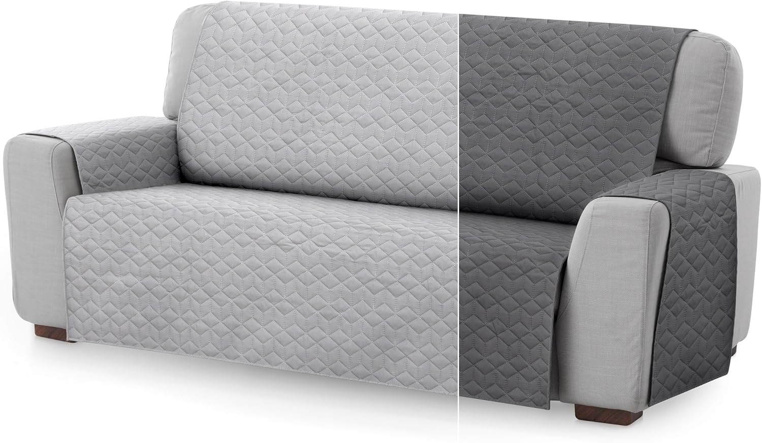 Thumbnail 4 de Textilhome Geometric Circus Funda Sofá 3 Plazas, Protector Gris