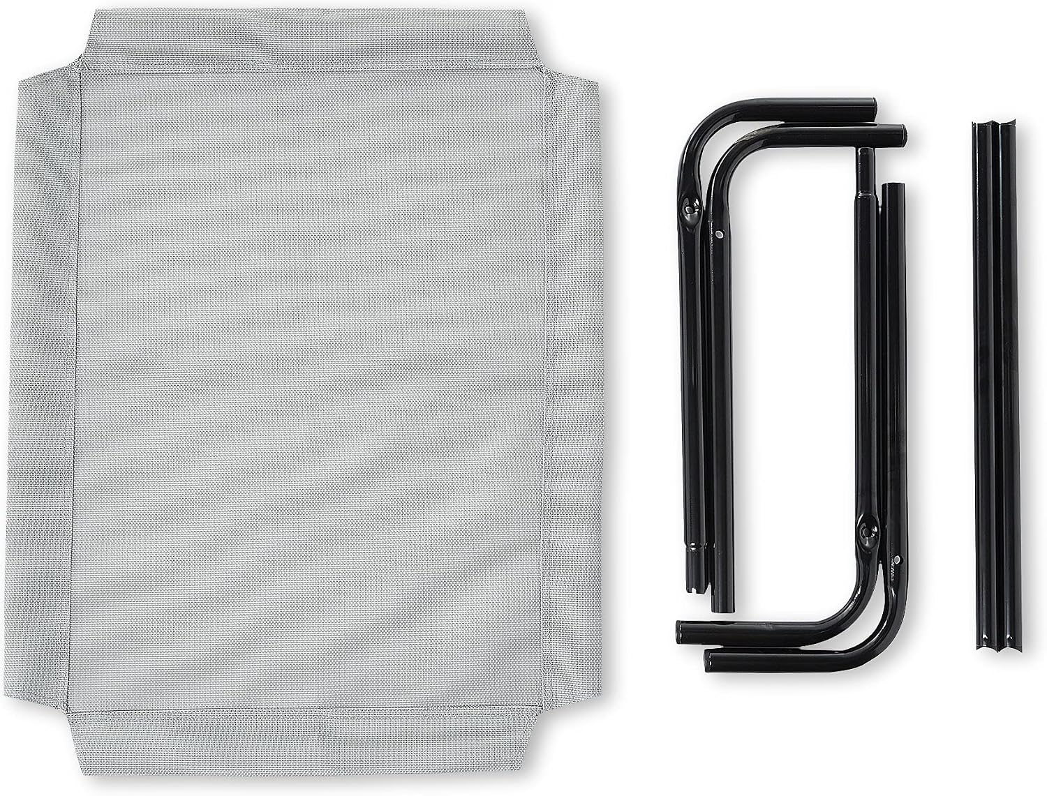 Detalle de Amazon Basics legowisko chłodzące dla psa S, metalowa rama, szare, 90,42 × 55,37 × 19,55 cm