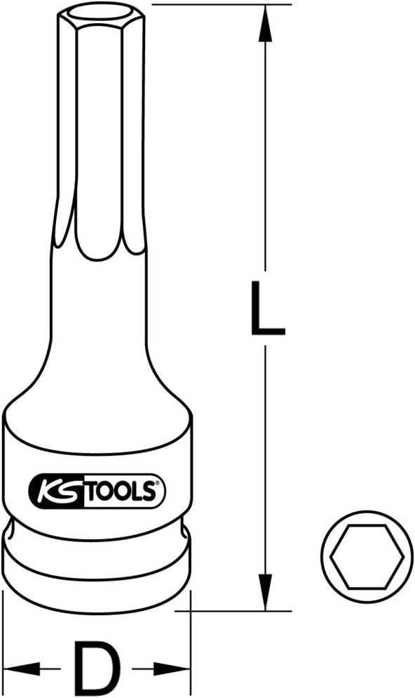 Thumbnail 4 de KS Tools 911.0926 Douille tournevis à chocs 6 pans 1/2" L.75 mm