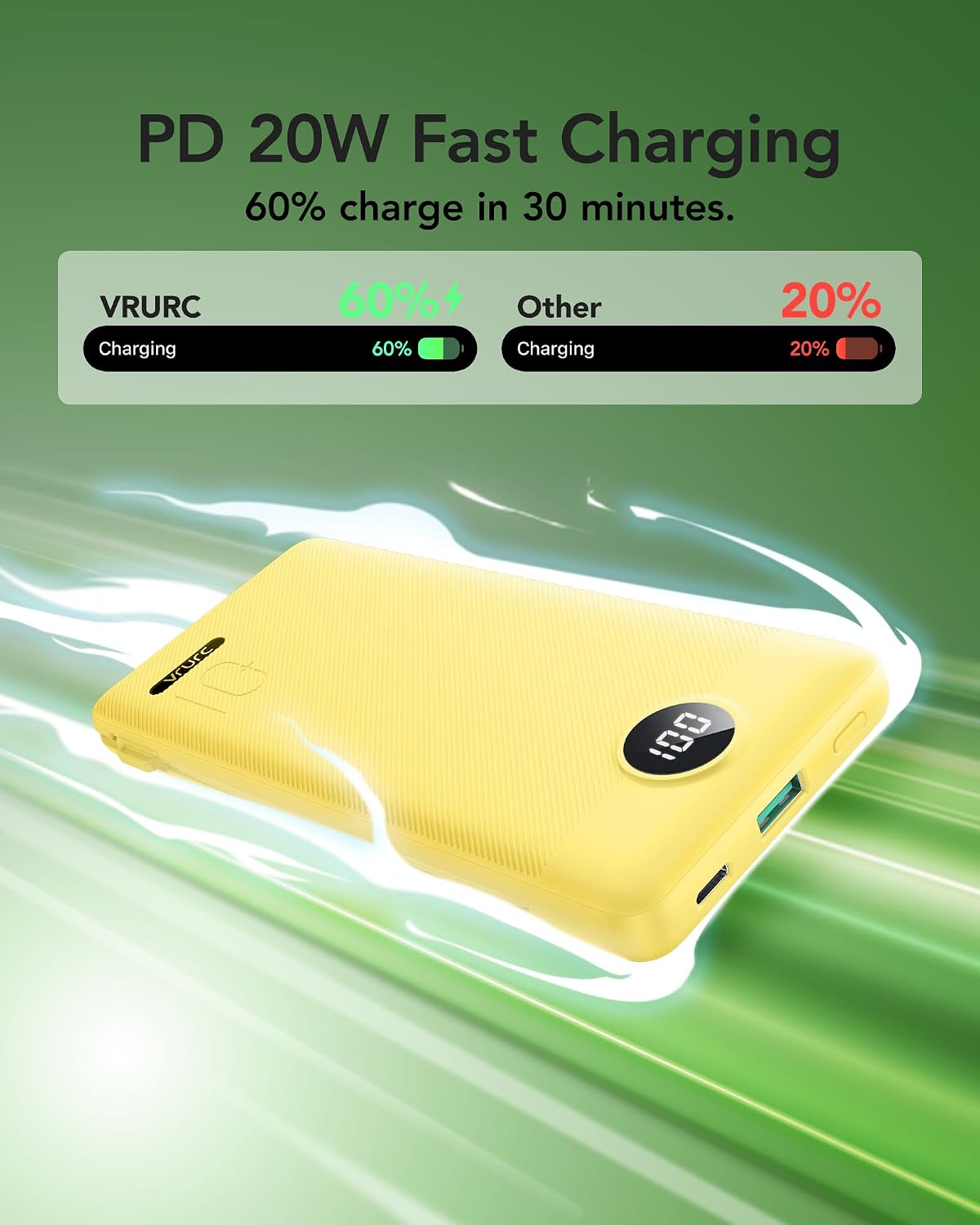Detalle de VRURC Power Bank 10000mAh