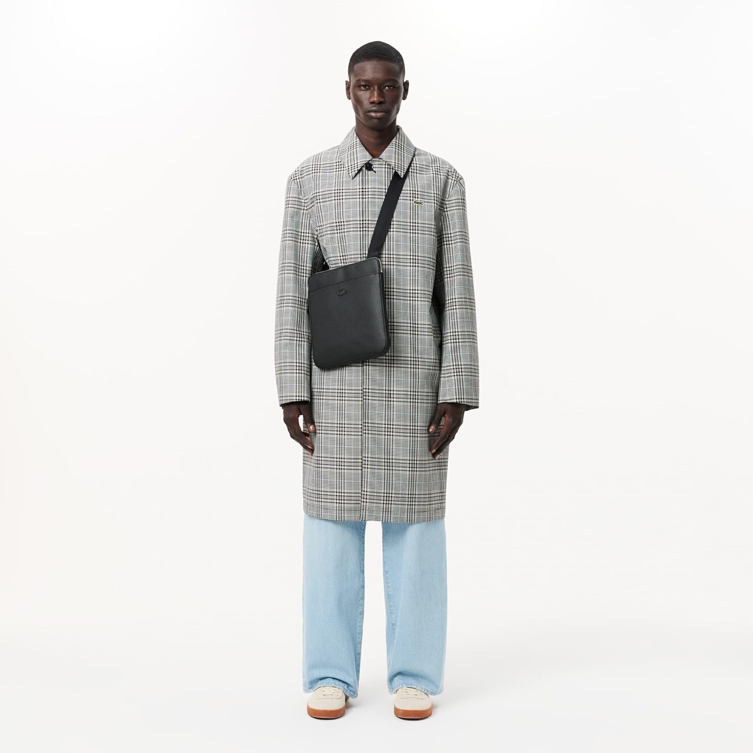 Thumbnail 1 de Lacoste Chantaco Herren-Schultertasche Schwarz – italienisches Leder, 3 Fächer