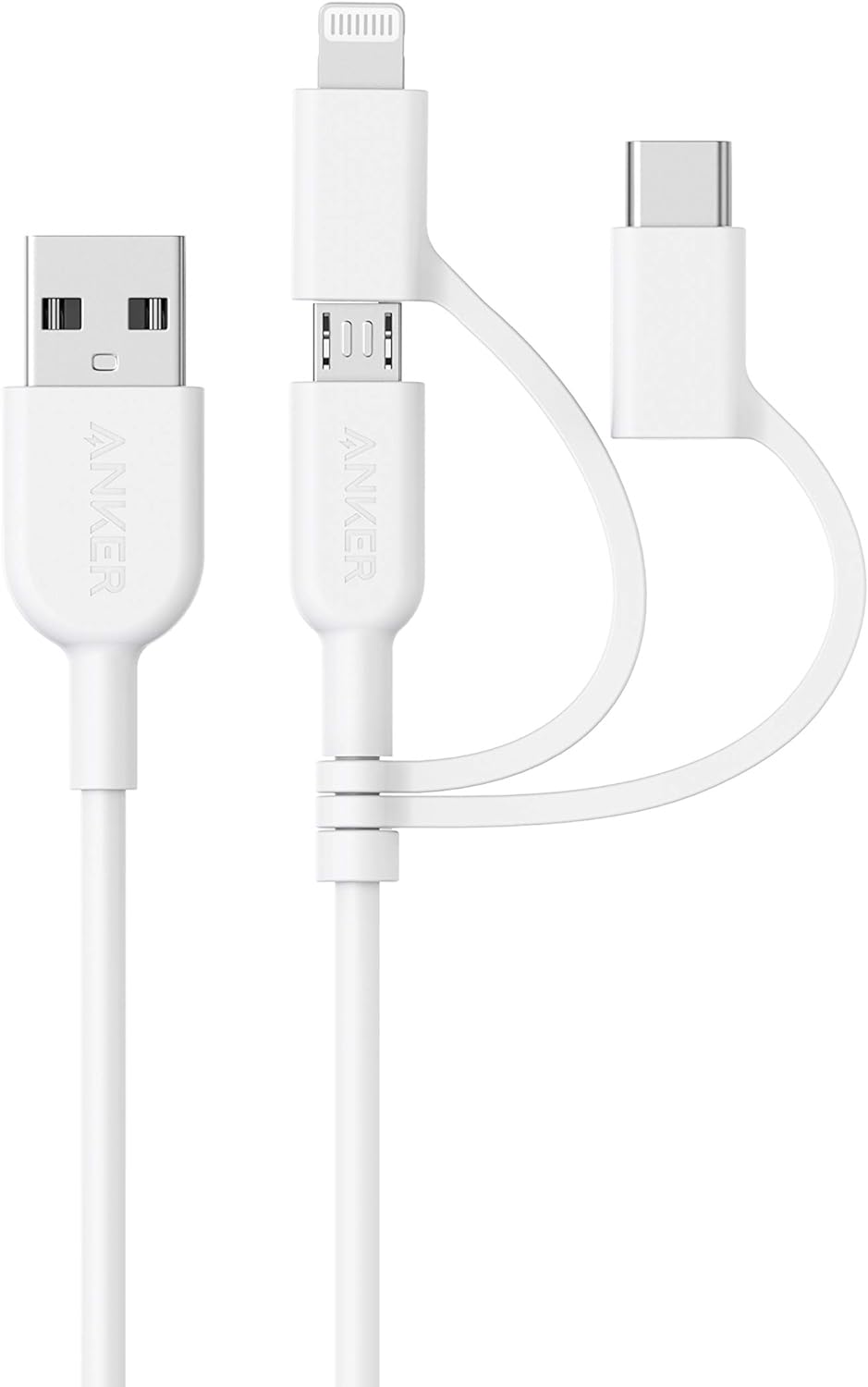 Thumbnail 6 de Anker PowerLine II 3-in-1 Cable (Lightning/USB-C/Micro USB), 3ft, Black