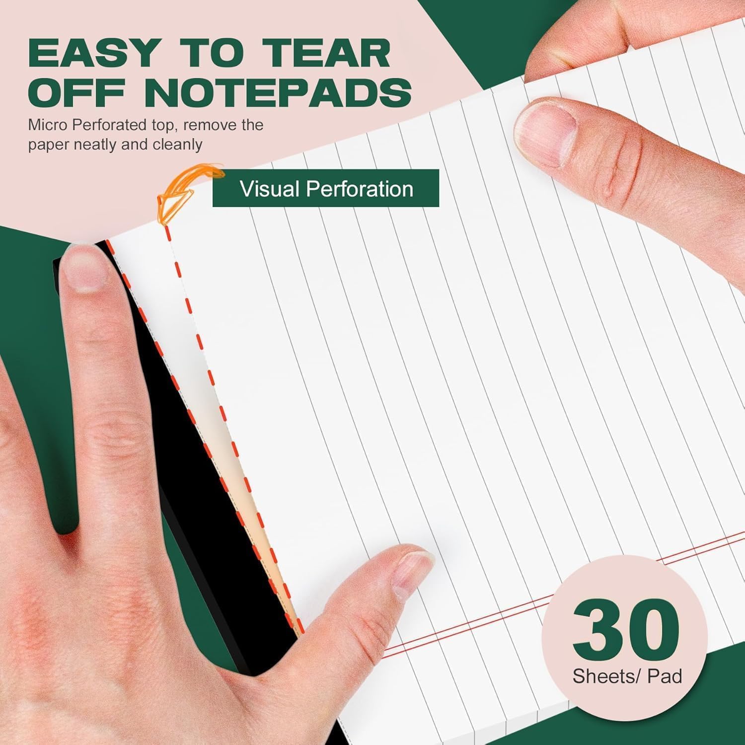 Thumbnail 2 de Roneky 5 x 8 Legal Pads, 24-Pack of Perforated College-Ruled Notepads