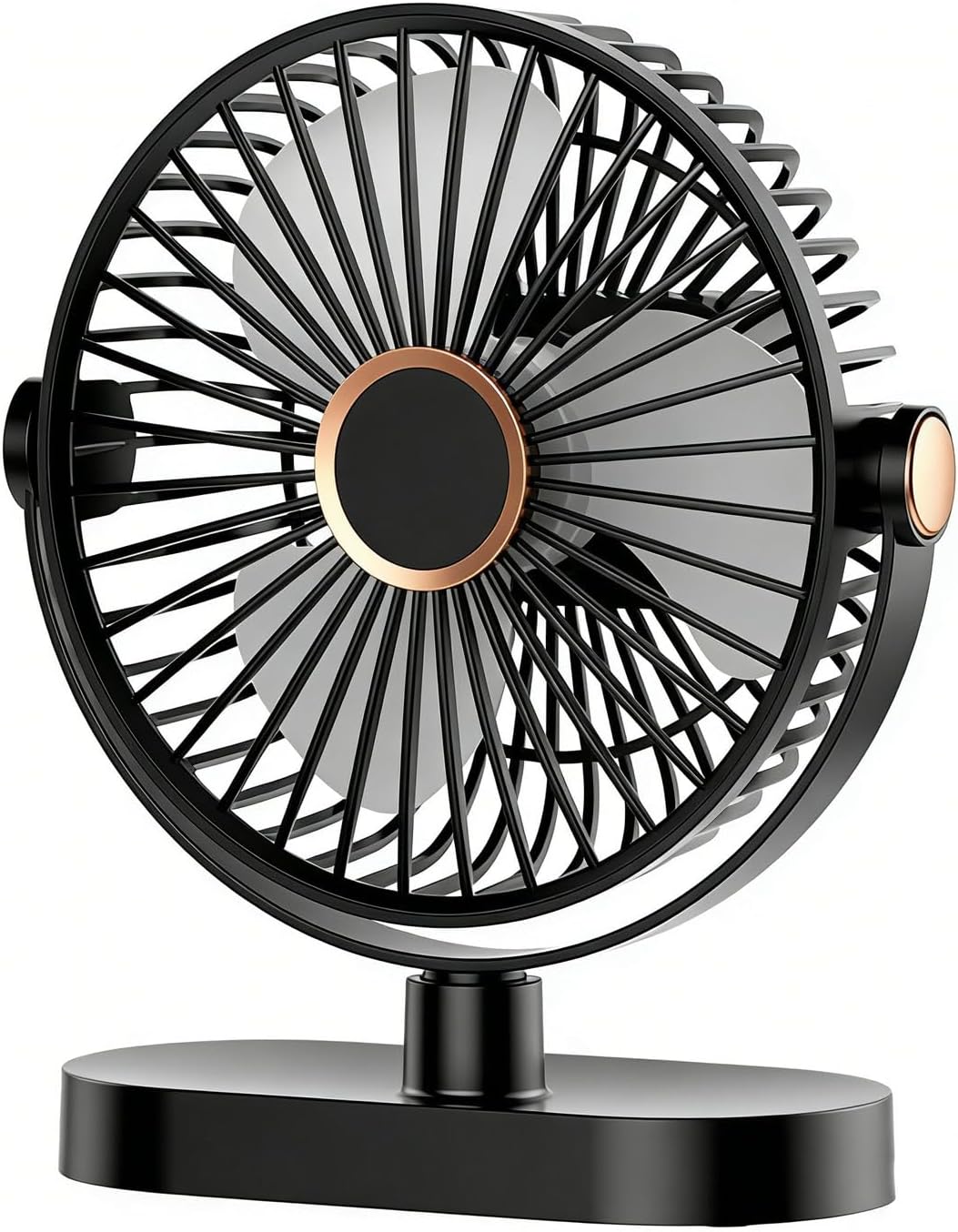 Detalle de USB Desk Fan with Night Light — Small, Quiet, 5 Speeds and 720° Rotation