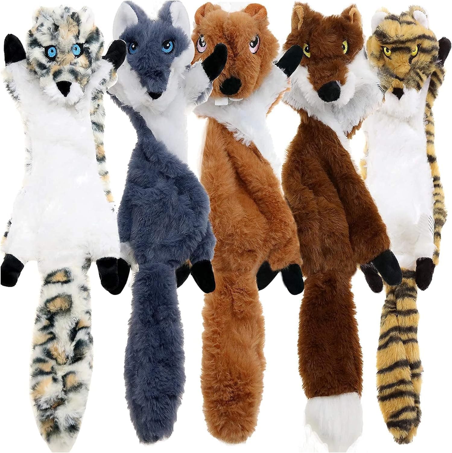 Detalle de Newthinking No Stuffing Dog Toys 5-pack plush toys