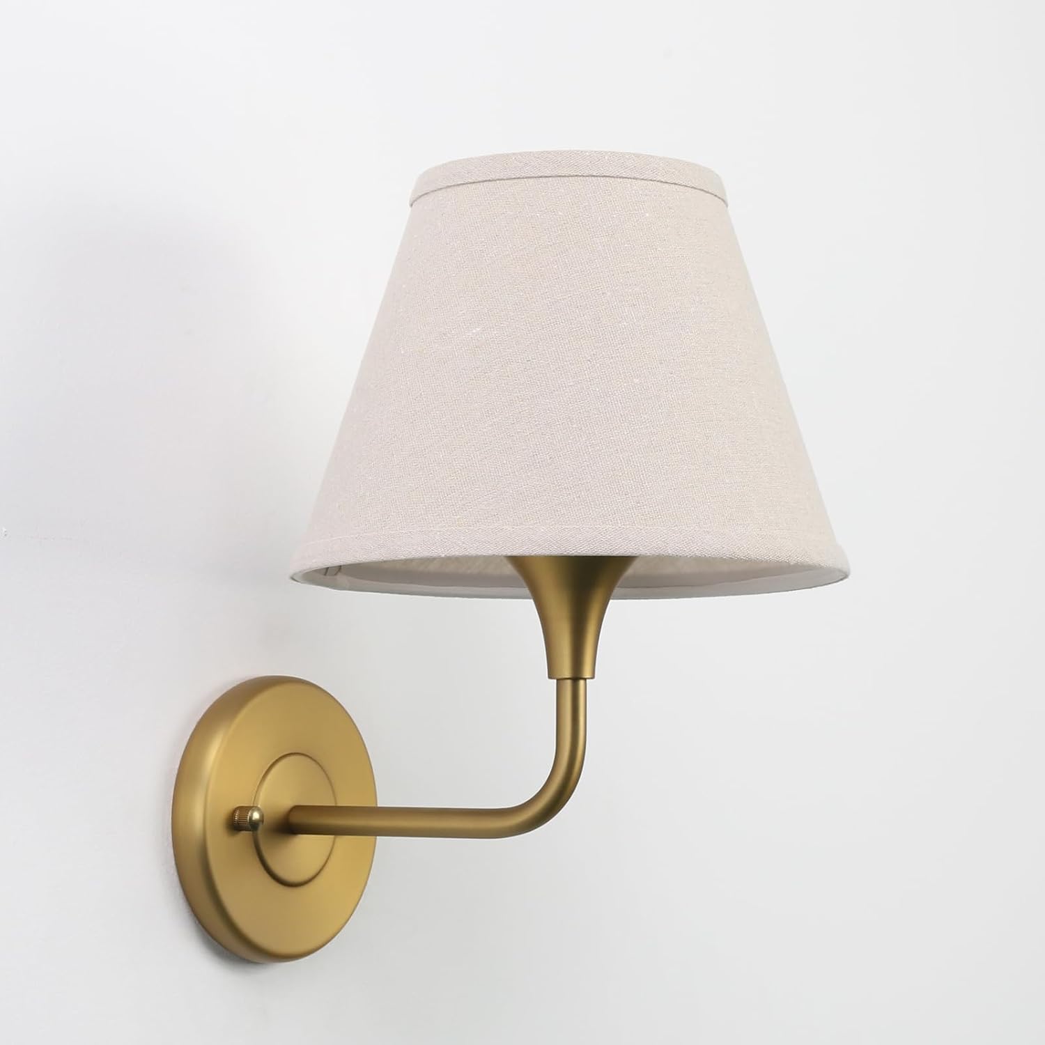 Thumbnail 6 de PERMO PMCA872-2 Hardwired Fabric Wall Sconces, Antique Brass, 2-Pack