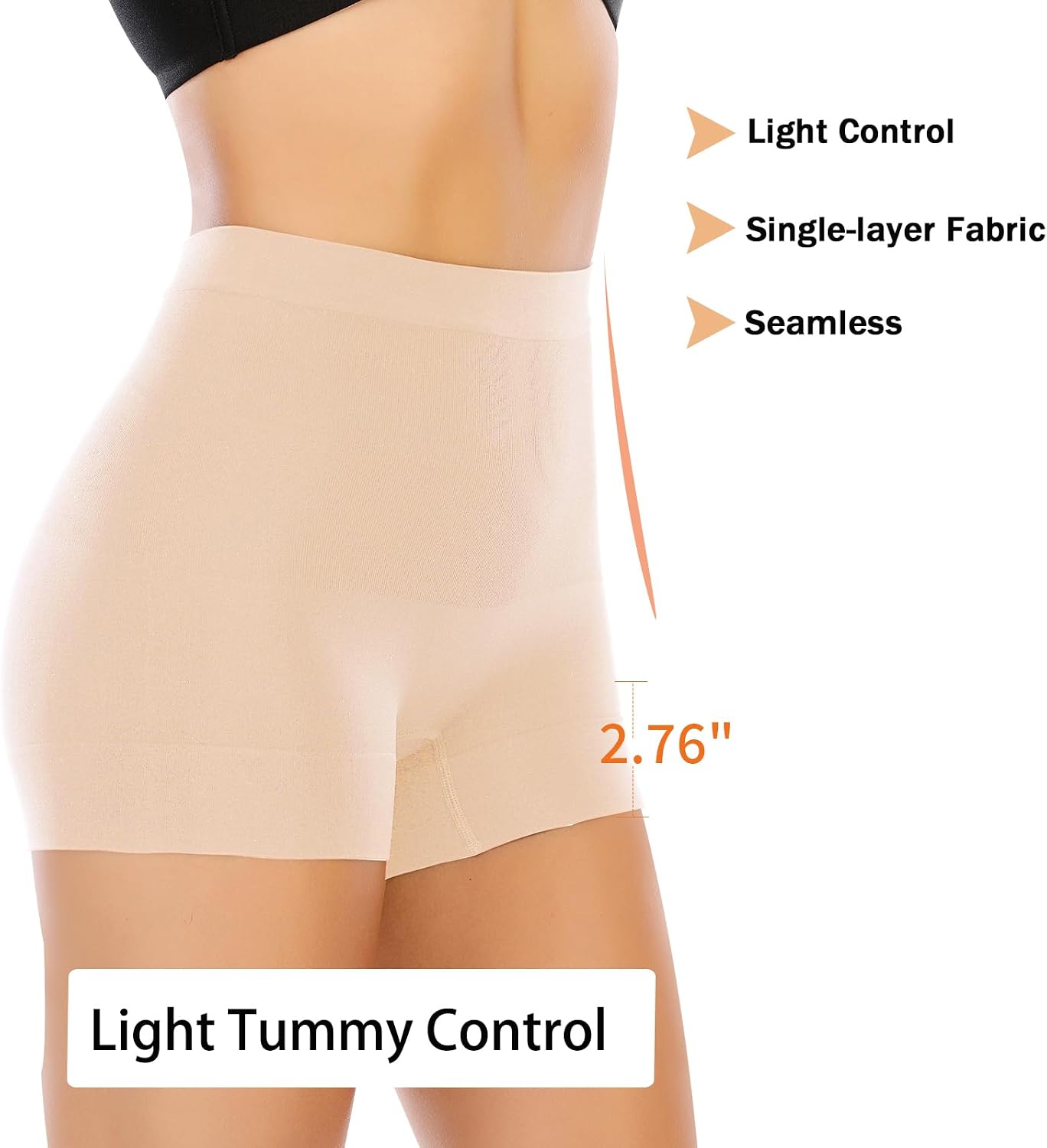 Detalle 2 de Womens Seamless Shaping Boyshorts Panties: Light to Medium Waist Control, No-Dig Comfort