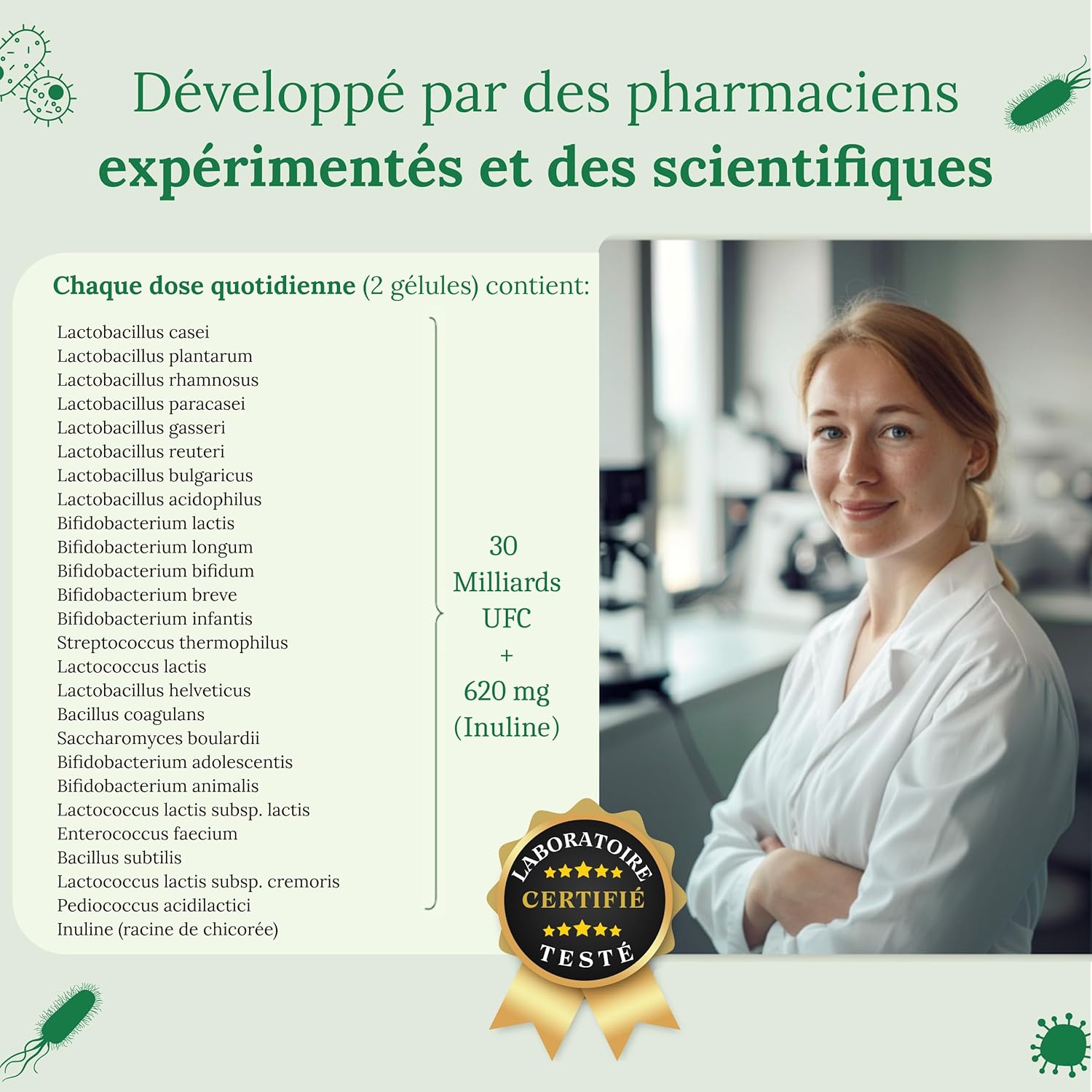 Thumbnail 4 de Probiotique Flore Intestinale 60 Md UFC/Jour