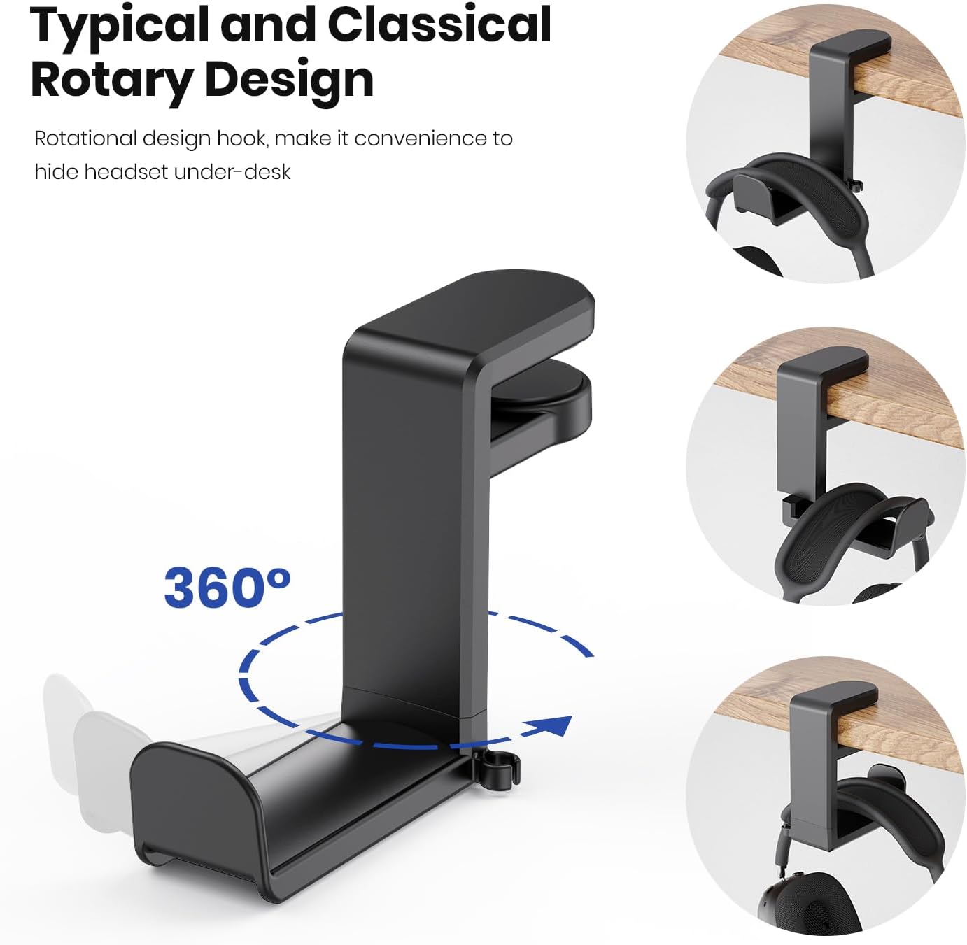 Detalle 2 de EURPMASK 3in1 Headphone Holder 360°