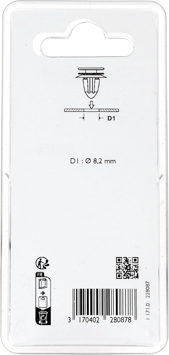 Detalle de Restagraf attacchi per pannello in poliacetale ed elastomero (RIF. 228087) – blister da 4