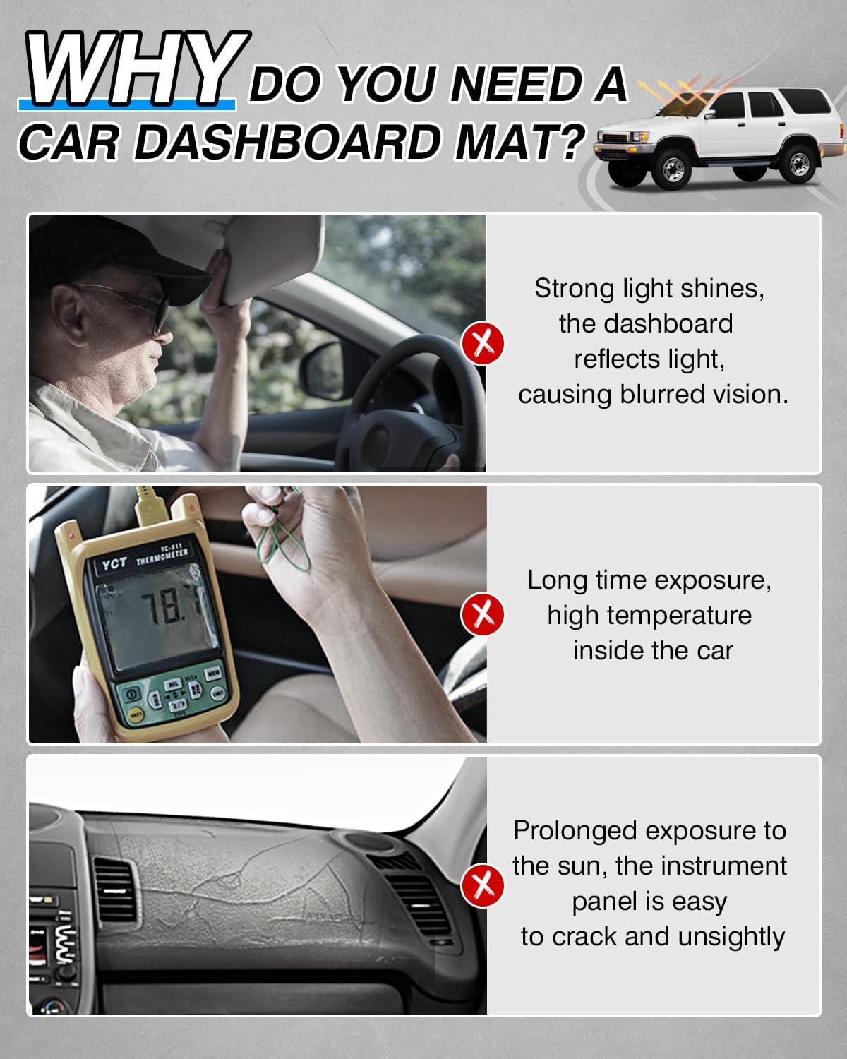 Thumbnail 1 de Cartist Dash Cover for Toyota 4Runner Pickup (1989-1995) — Non-Slip Carpet UV Protection