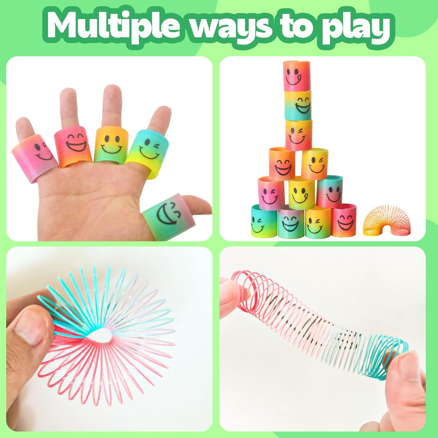 Detalle de Cocurb 32 Pcs Mini Spring Party Favors for Kids (Ages 4–8) — Fun Fidget Springs for Birthdays, Classrooms, and Goodie Bags