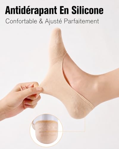 Thumbnail 2 de inaWarm Chaussettes Invisibles Femme – 8 Paires Bambou-Coton, Taille 35–42