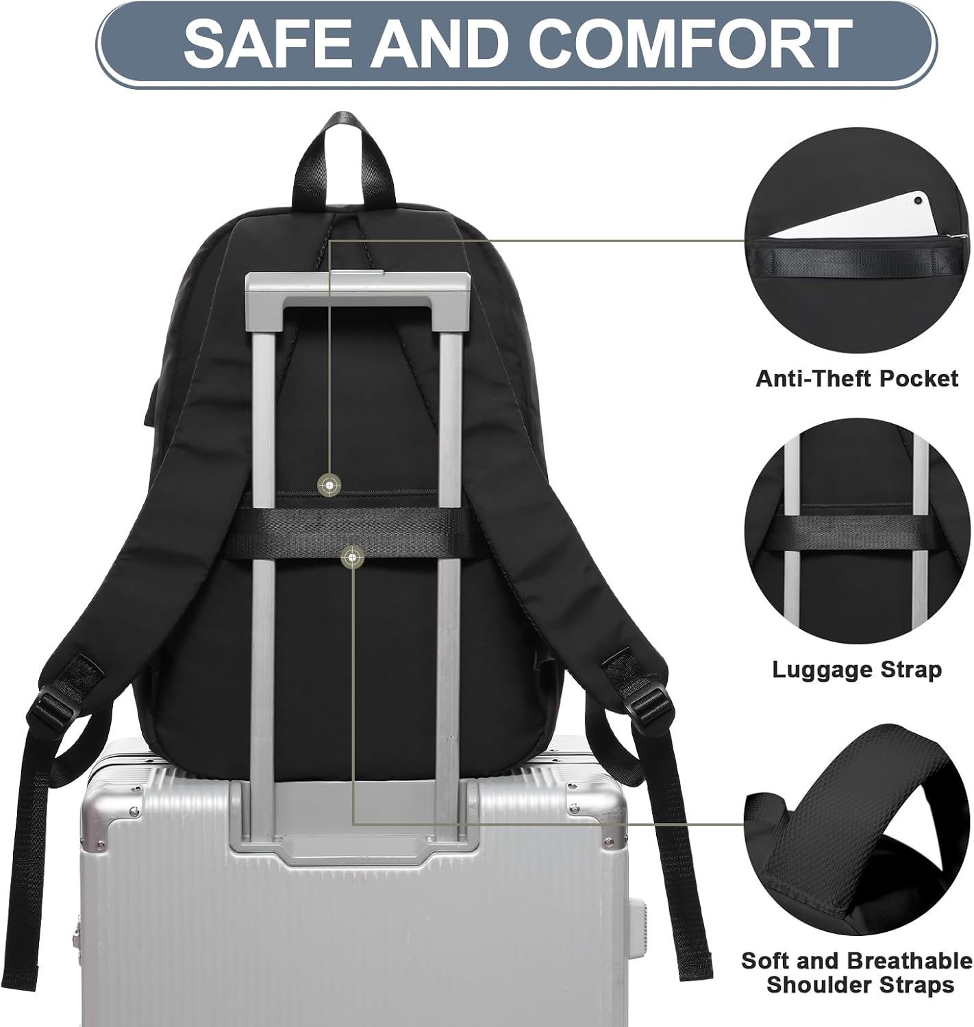 Thumbnail 4 de WEPLAN School Backpack 14 inch laptop backpack