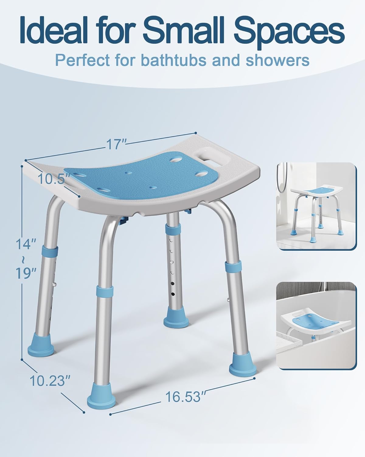 Thumbnail 2 de HOMLAND Shower Chair 400 lb adjustable shower stool
