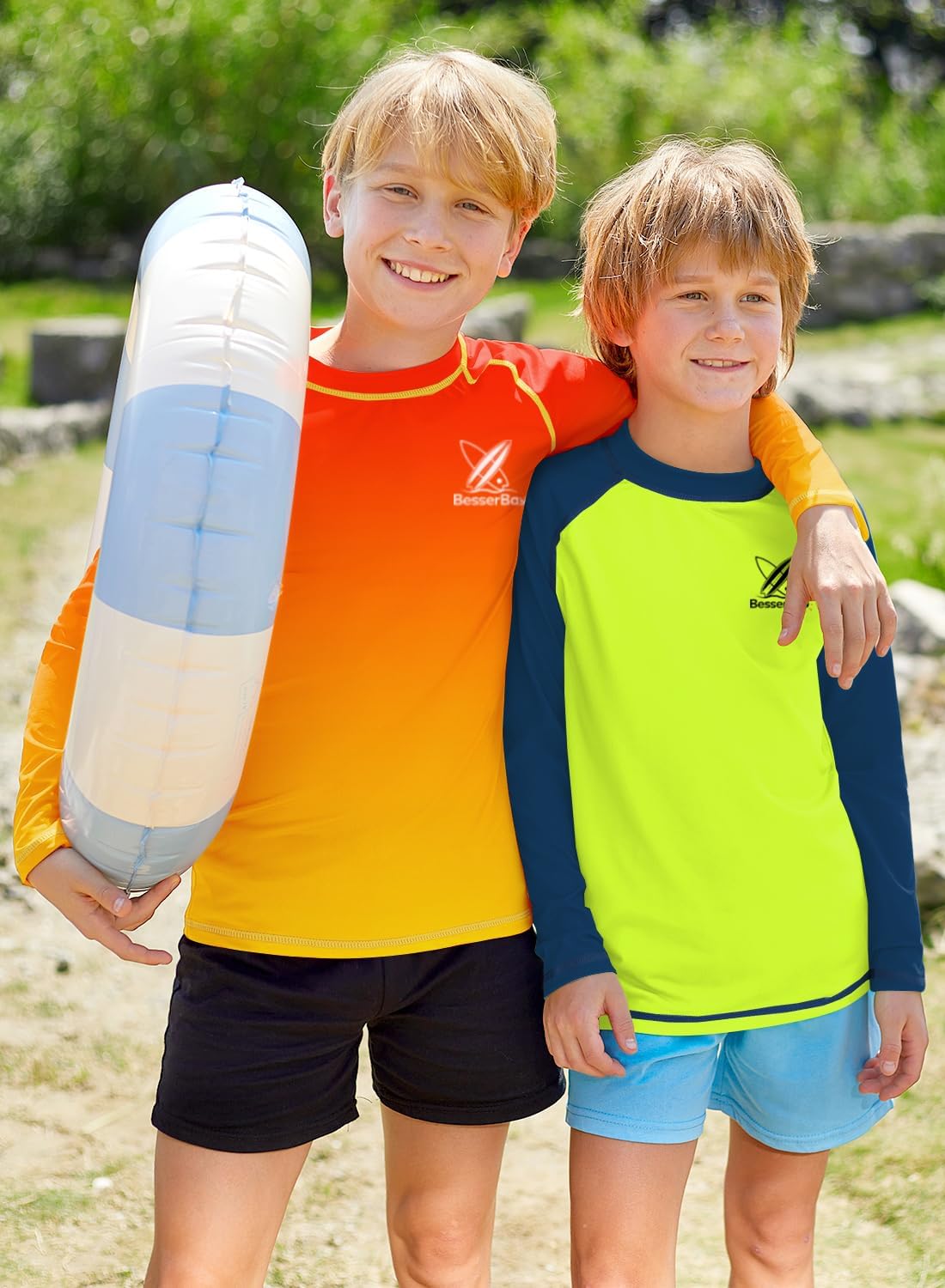 Detalle de BesserBay Kinder UV Shirt UPF 50+ Langarm Rashguard – Größe 110–150