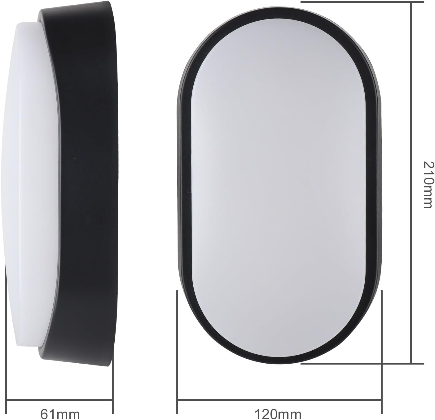 Detalle de Improved 18W LED Oval Bulkhead Light 4000K