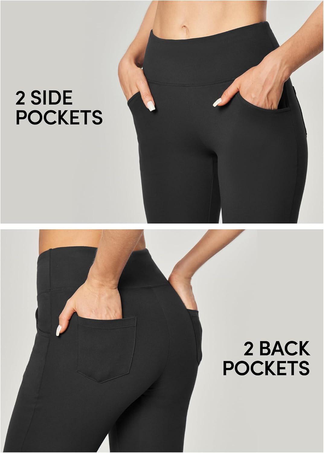 Detalle 2 de IUGA Yoga Pants Wide Leg High Waist 4 Pockets
