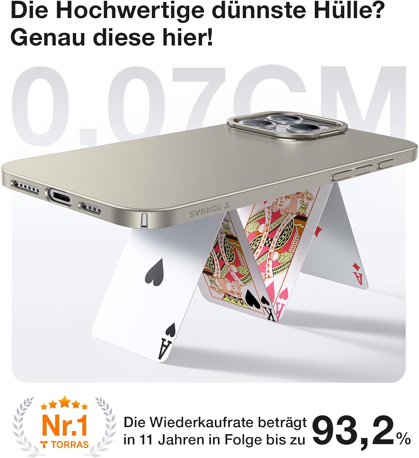 Thumbnail 1 de TORRAS Ultra Dünn für iPhone 16 Pro Max Hülle mit MagSafe | Nr. 1 Magnetkraft, Grau