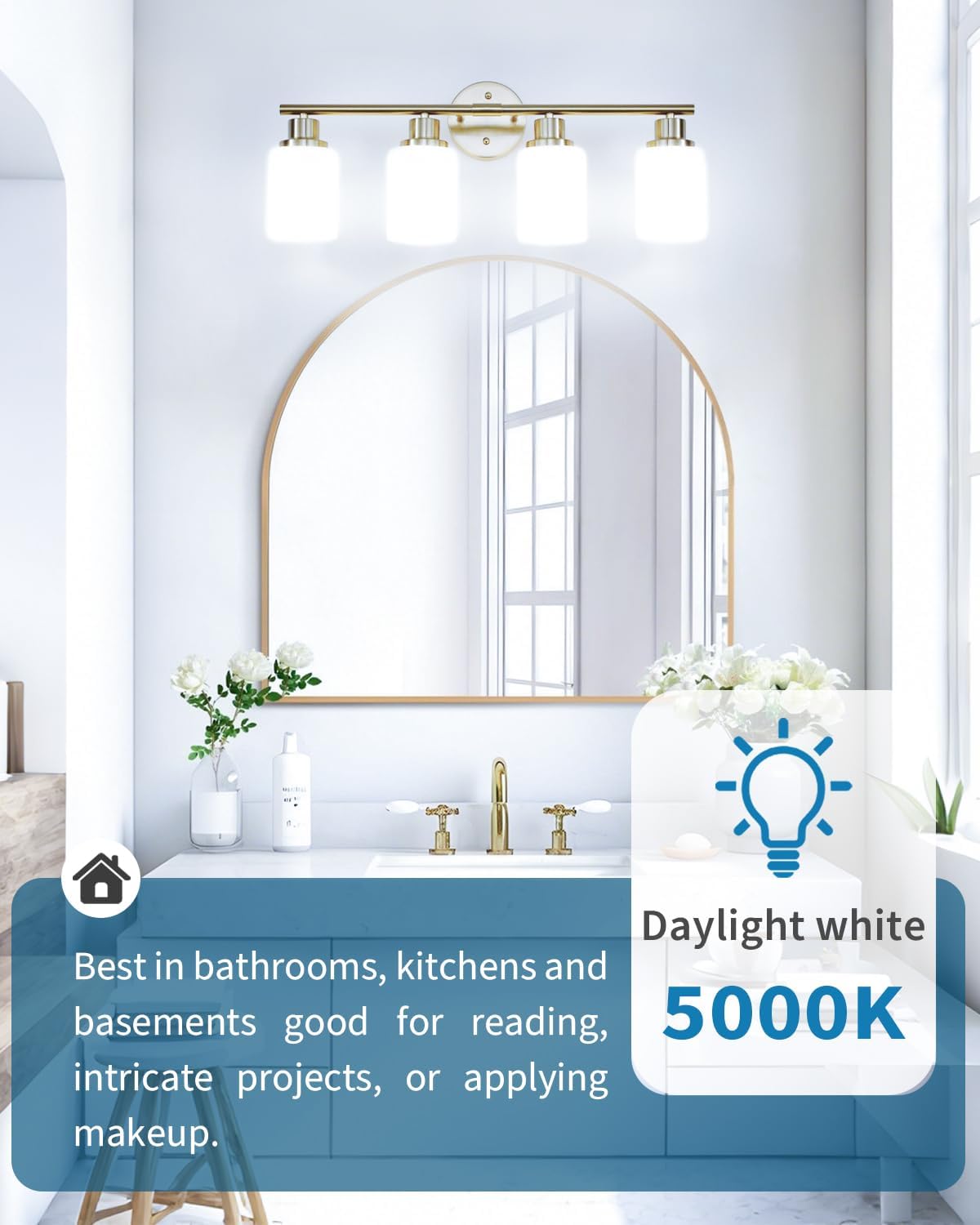 Detalle de TJOY QANNB2 A19 LED Bulbs, 12-Pack, 5000K Daylight, 1,500 Lumens
