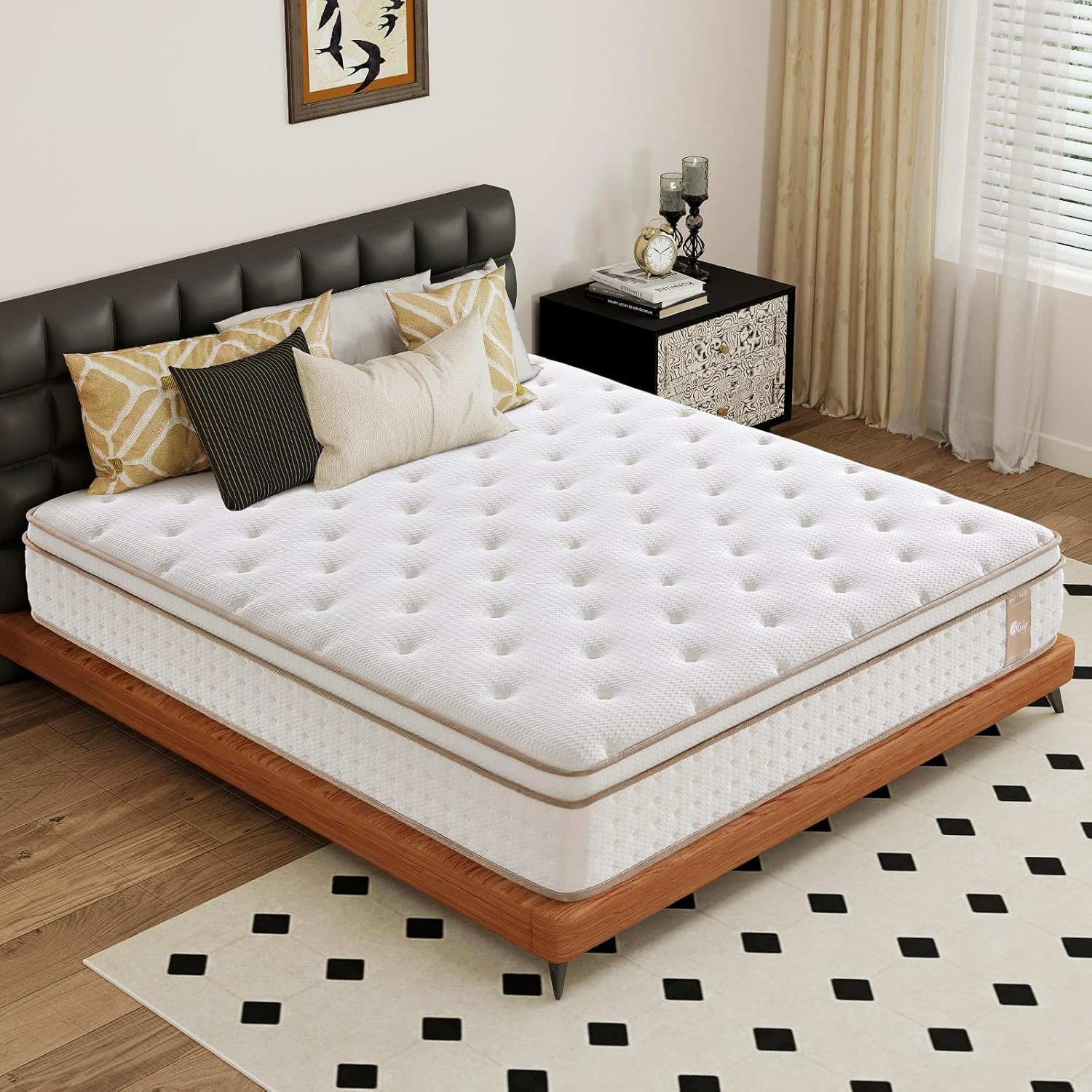 Detalle de Slily Premium-Matratze 90x200 H3 – 7-Zonen Taschenfederkern mit 30 cm Höhe, Öko-Tex certifiziert