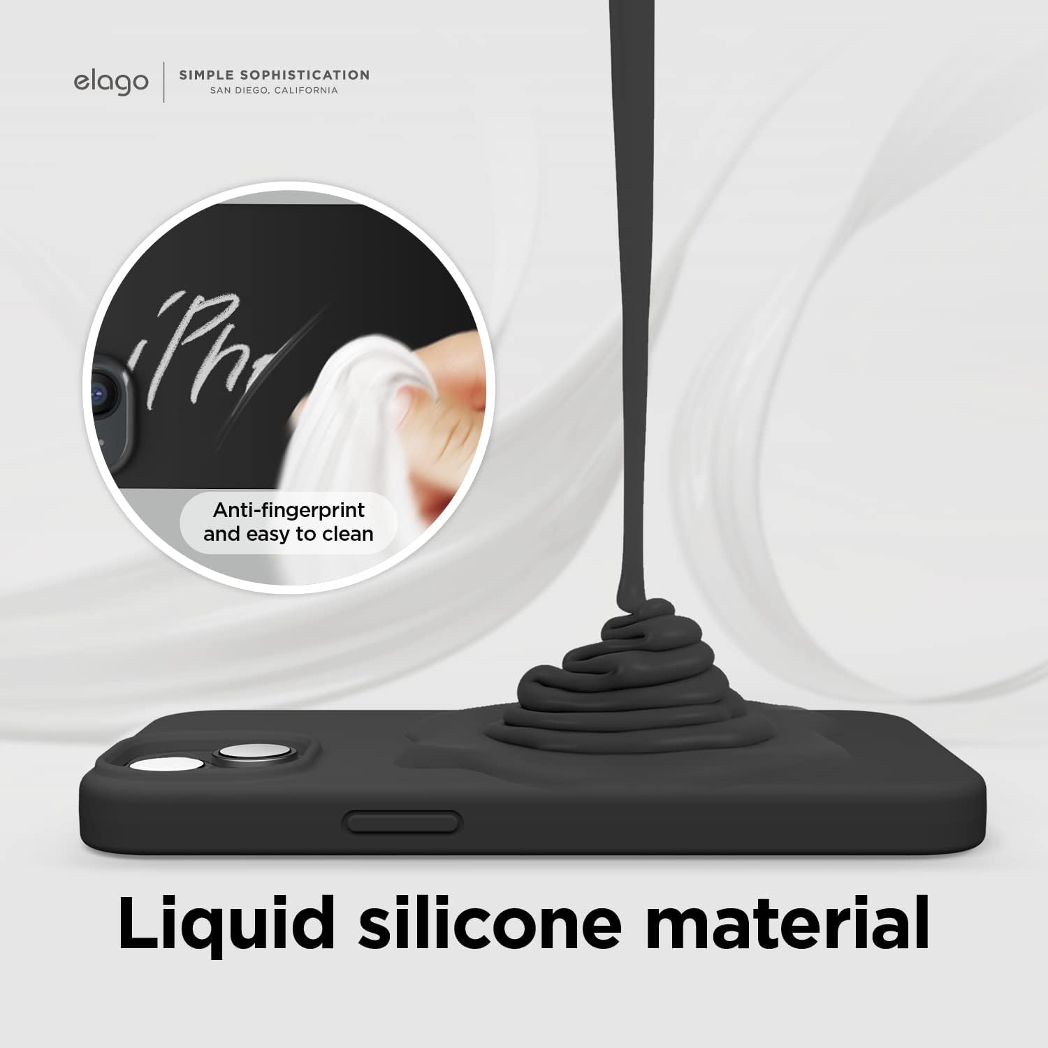 Thumbnail 3 de elago Coque Silicone Liquide Premium pour iPhone 14 Plus (6,7”) – étui antichoc 4 couches, microfibre anti-rayures, noir