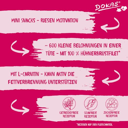 Detalle de DOKAS Minis Getreidefreier Premium Snack für Hunde – 9 × 70 g