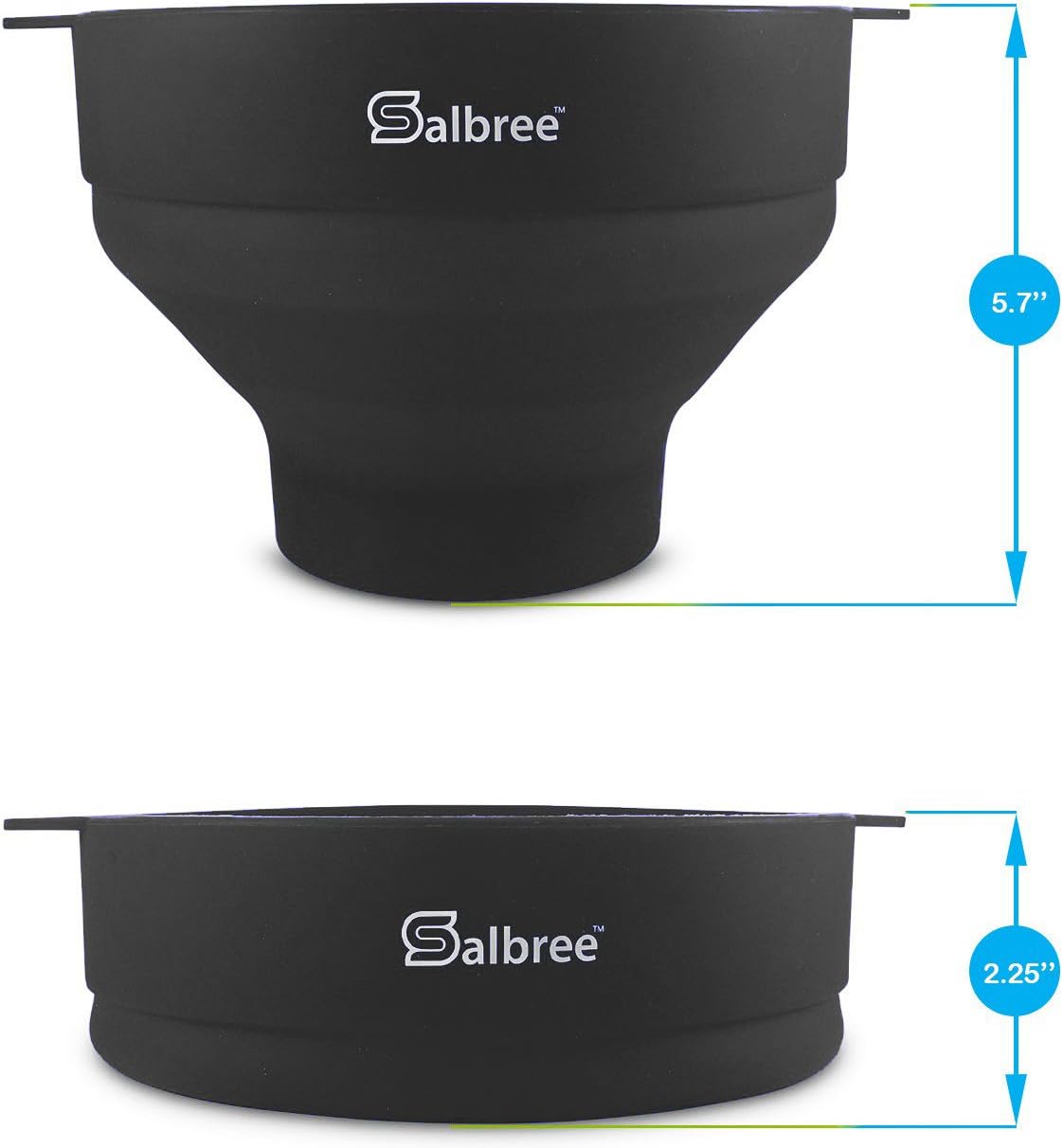 Thumbnail 6 de The Original Salbree Microwave Popcorn Popper – Silicone Collapsible Bowl (Black)