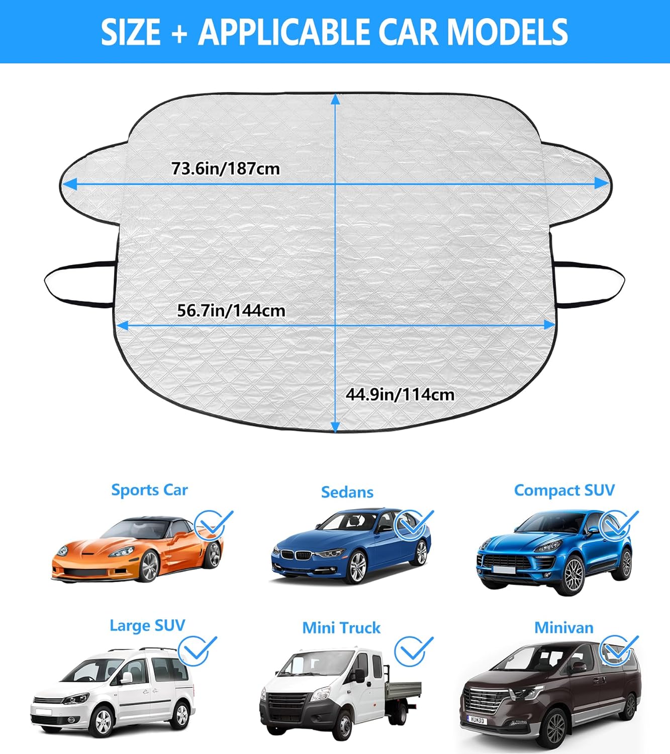 Thumbnail 5 de Car Windshield Cover Frost and Snow Protector