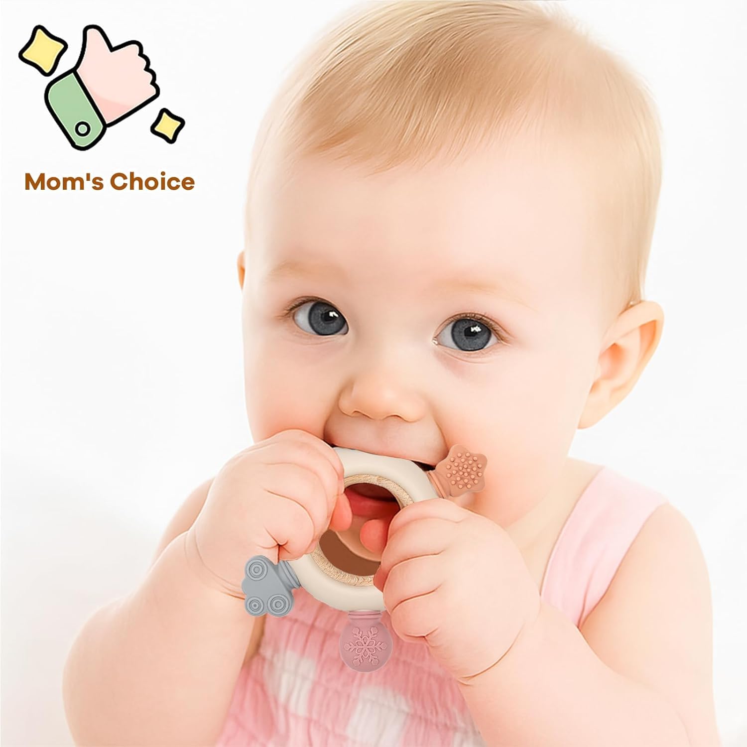 Thumbnail 6 de Silicone Teething Ring Toys 2-pack for Babies