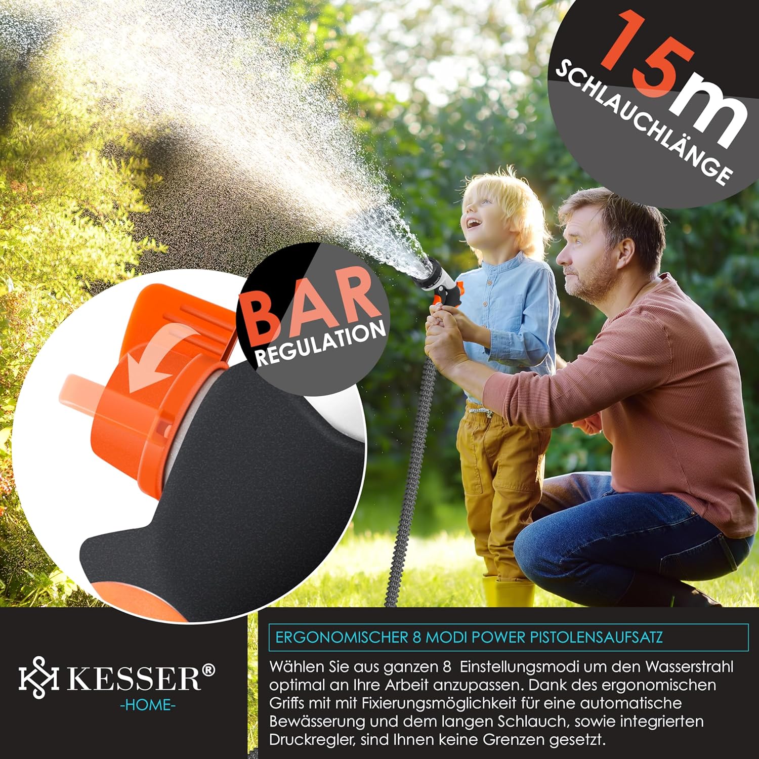 Thumbnail 5 de KESSER Premium Flexibler Gartenschlauch 3fach-Dehnung