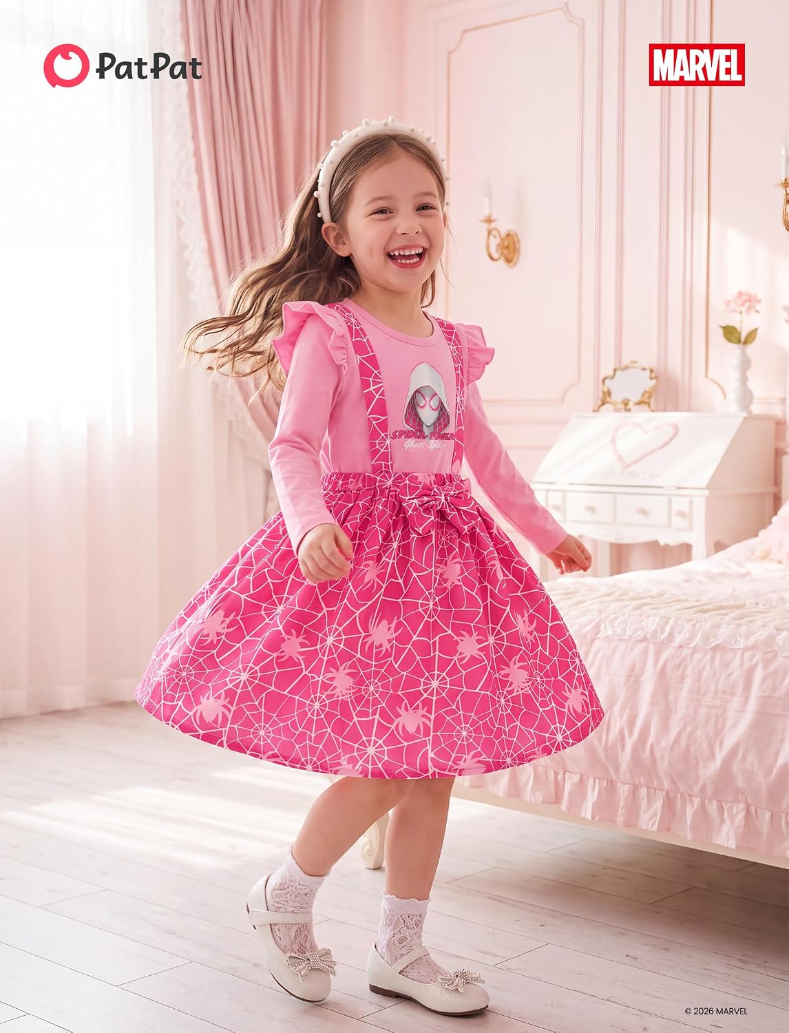 Detalle de Toddler Girl Overall Dress, 3M–6Y