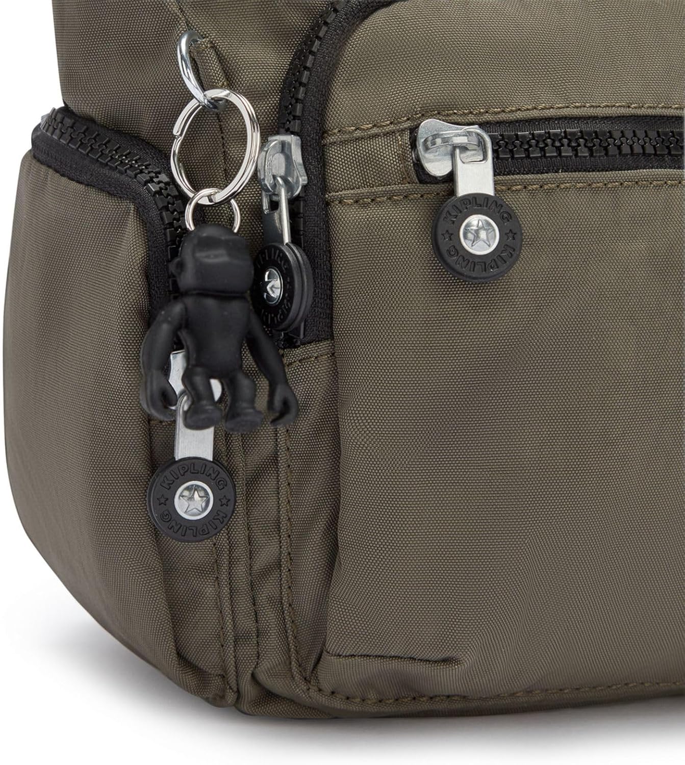 Detalle de Kipling GABBIE S Borsa a tracolla piccola – Green Moss: compatta, idrorepellente e pratica