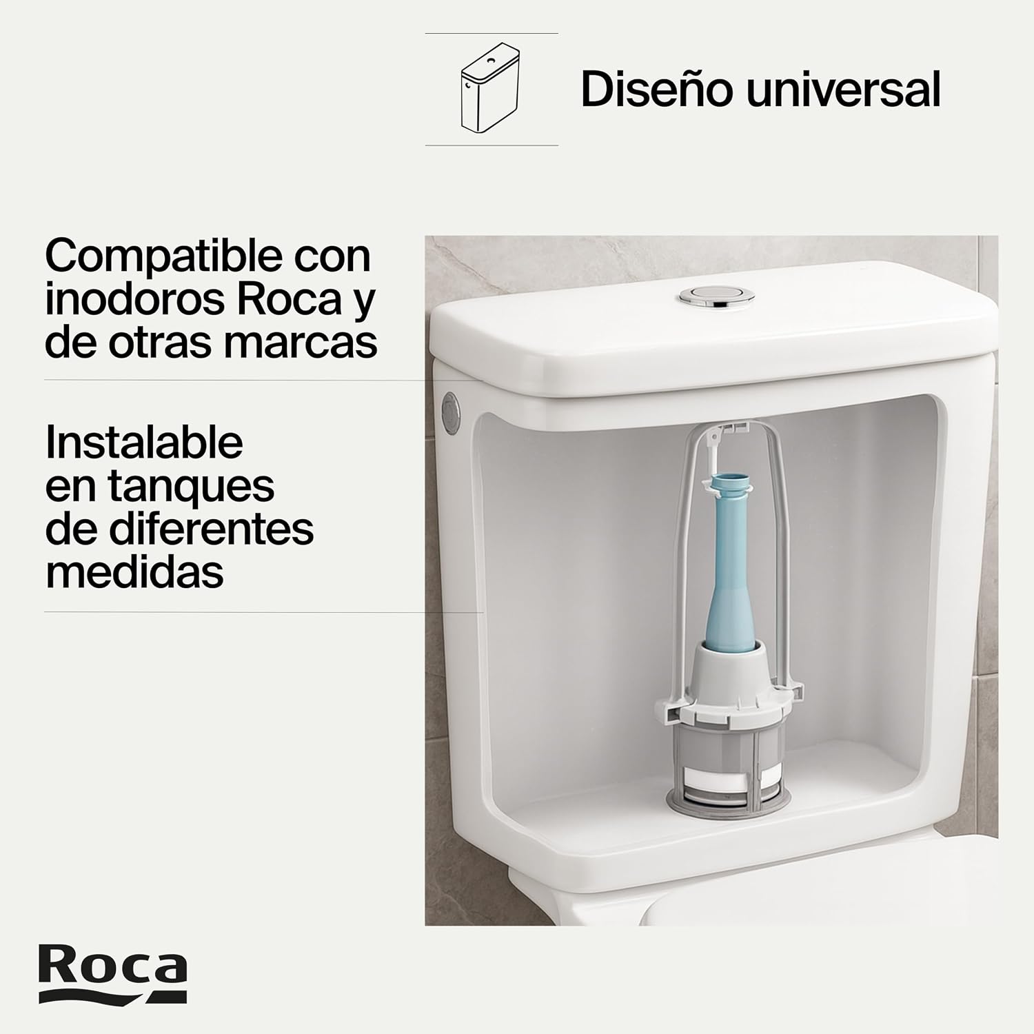 Detalle 2 de Roca A822502200 mecanismo 6 L para cisterna 🚽