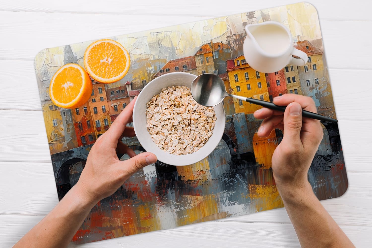Detalle de KitchenYeah placemats, set van 6 in vinyl met antisliponderzijde