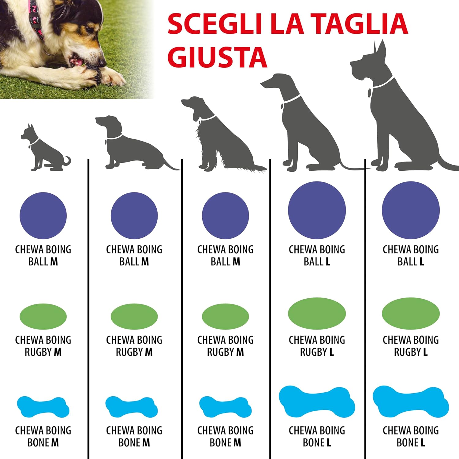 Detalle de Ferplast Chewa Boing Palla per Cane Grande (diametro 8 cm) nera: gioco rimbalzante e galleggiante per igiene dentale