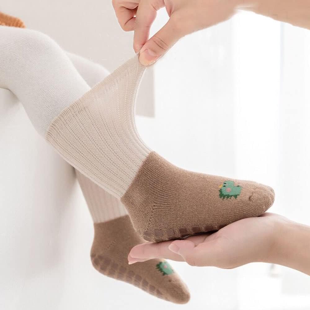 Detalle de FedMois 6er Pack Baby & Kleinkinder Winter-Socken mit ABS-Noppen und breitem Bündchen aus Baumwolle