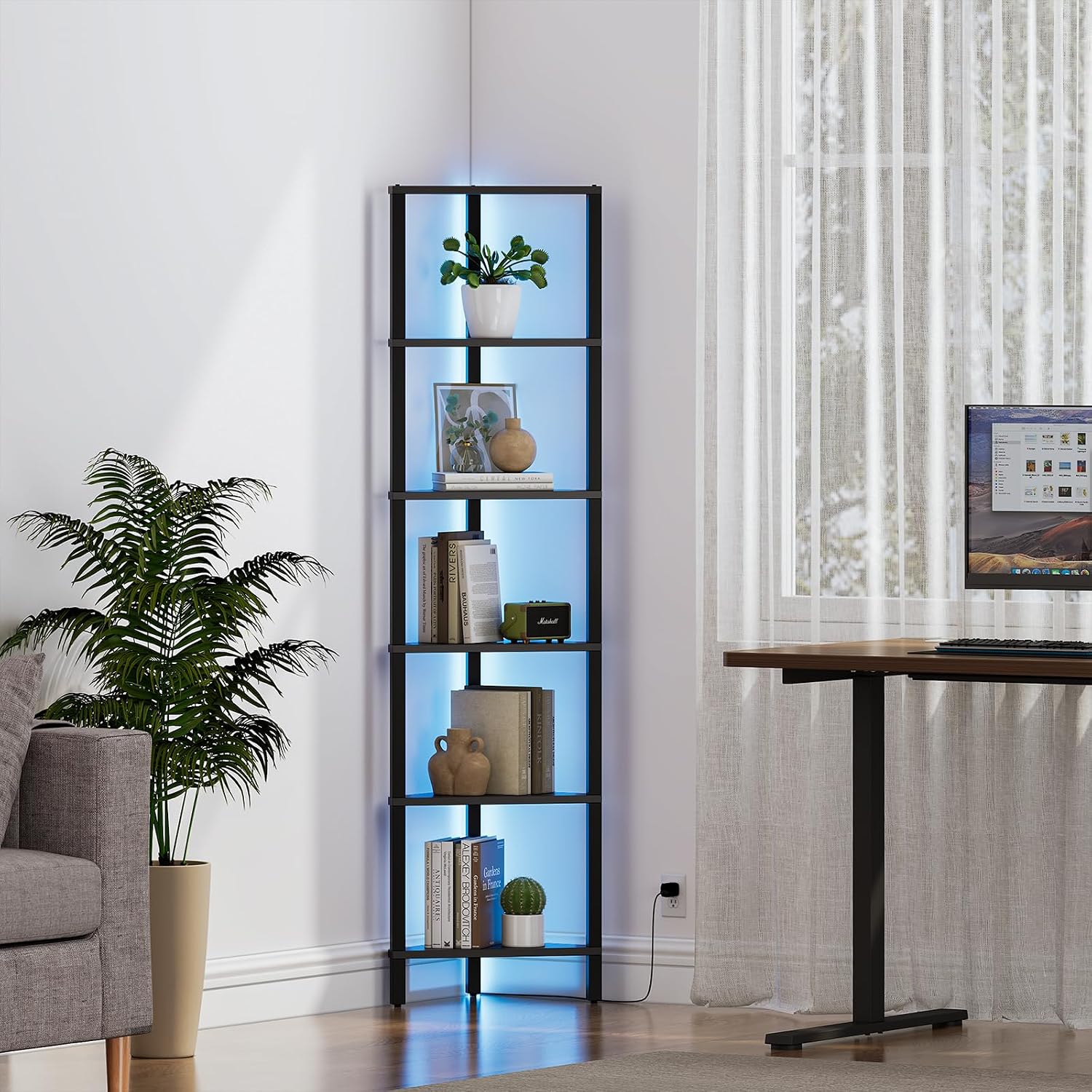 Thumbnail 5 de TUTOTAK BS05BK006LEU 6-tier corner shelf with LED