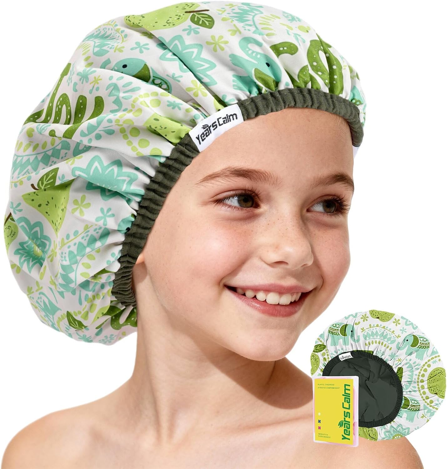 Detalle de Years calm Kids Reversible Shower Cap, Waterproof Double-Layer Design
