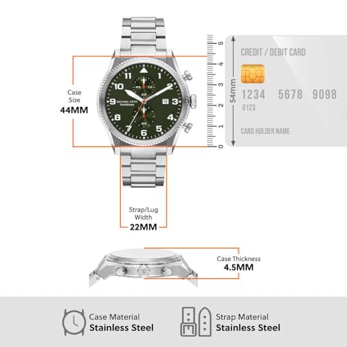 Thumbnail 6 de Michael Kors Reloj Panorama 44 mm, negro y plata
