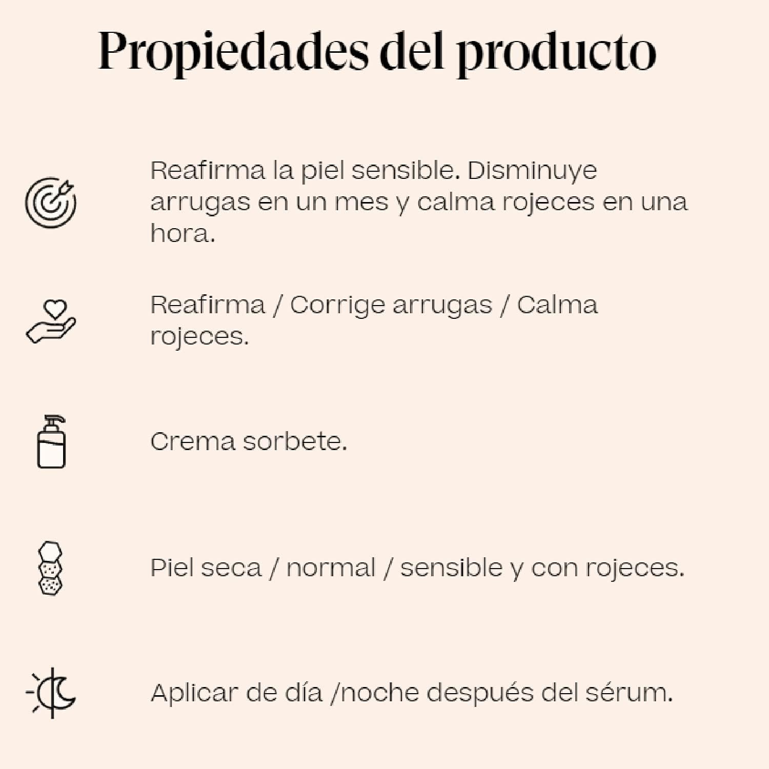 Detalle 2 de Sensilis Upgrade AR – Crème raffermissante, lissante et anti-rougeurs pour peaux sensibles (50 ml)